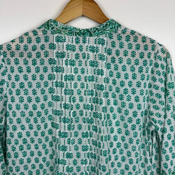 House of Pom Womens Floral Mini Dress in Green Sz XS Sheer Lightweight Boho - Picture 7 of 13